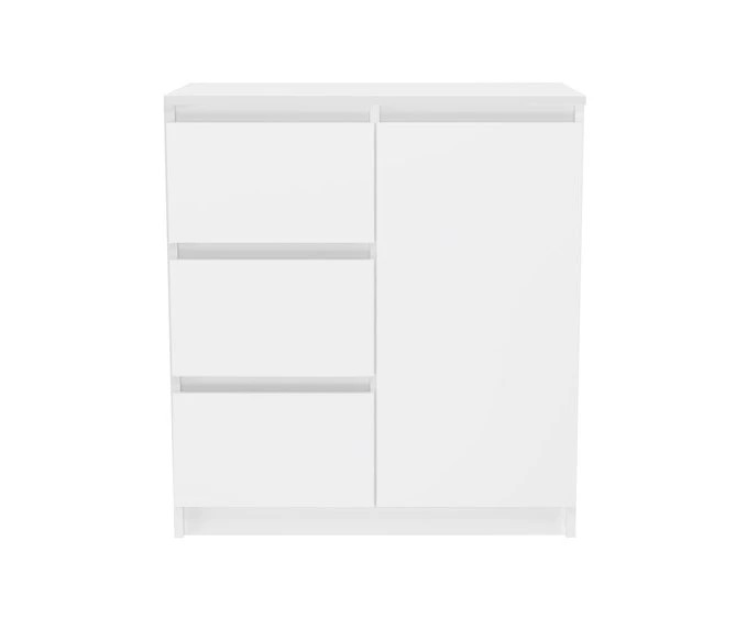 TOPESHOP Komoda MALAGA 1D3S, biela