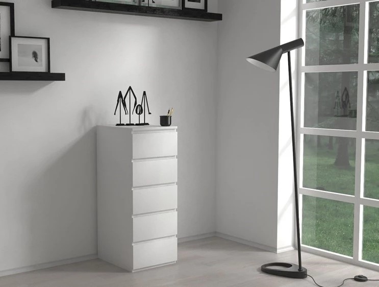 TOPESHOP Komoda W5, biela