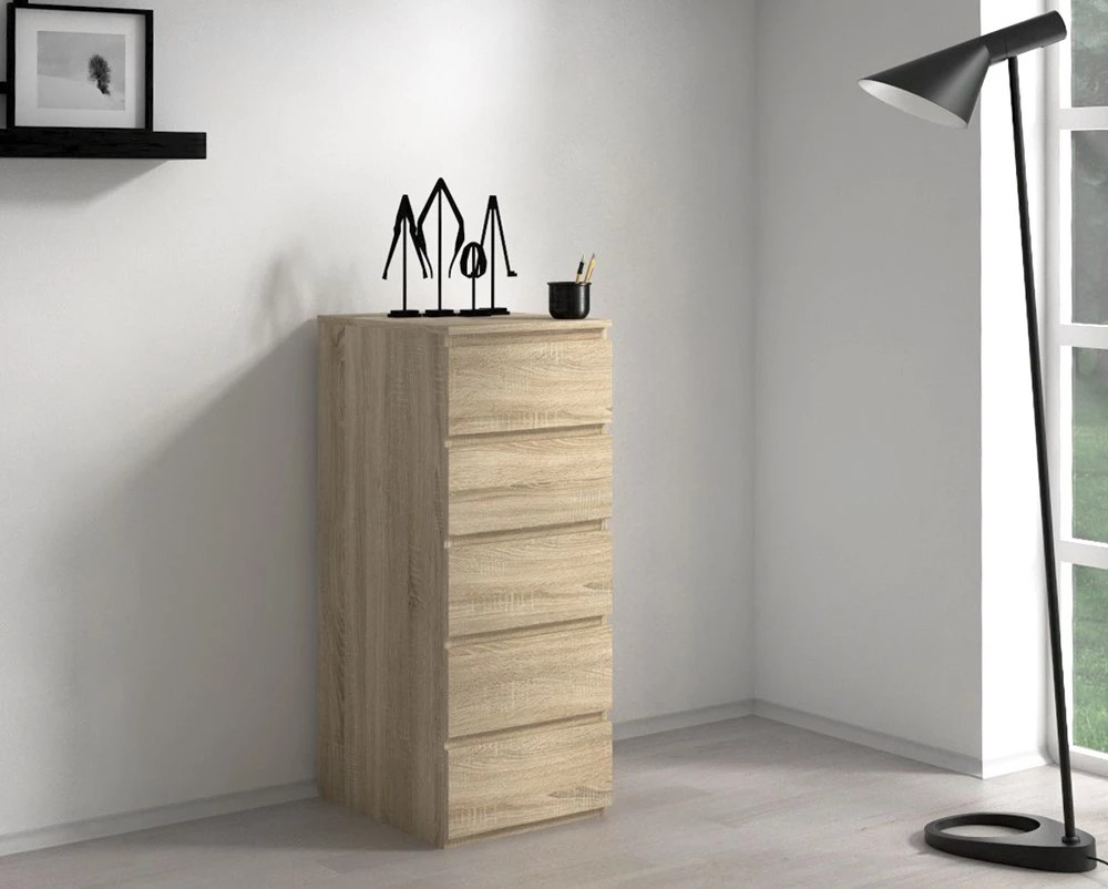 TOPESHOP Komoda W5, dub sonoma