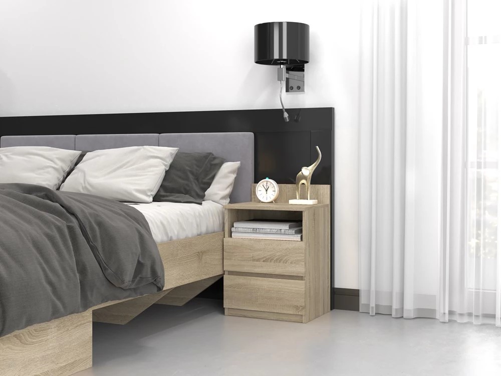 TOPESHOP MALWA M1 nočný stolík, dub sonoma