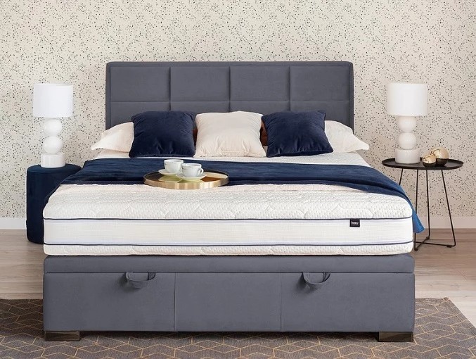 Signal MARANI VELVET manželská posteľ 160 x 200, šedá