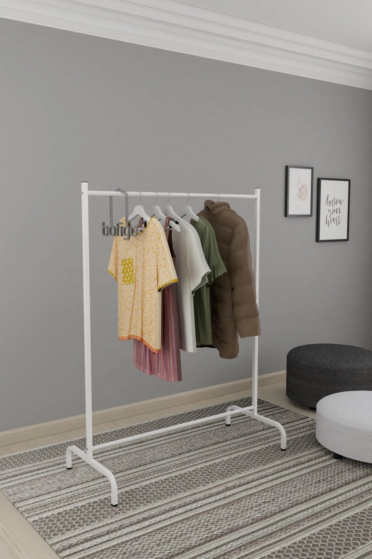 Casarredo CLOTHES vešiak na šaty, biela