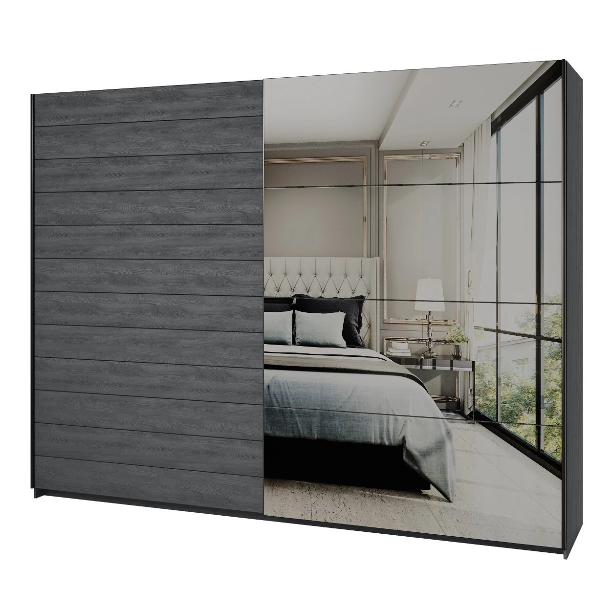 Helvetia GALAXY 69 šatníková skriňa, dub carbon