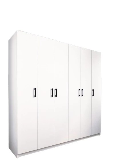 Casarredo WARDROB 6 dverová šatníková skriňa, biela