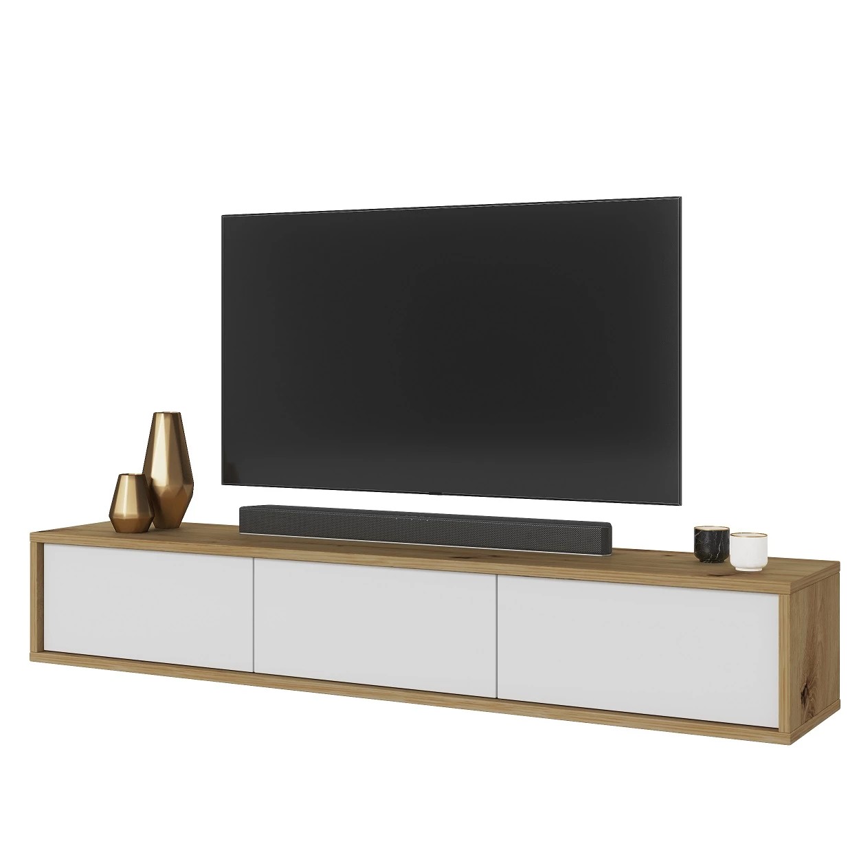 Helvetia FRIDA TV stolík 38, dub Artisan / biela