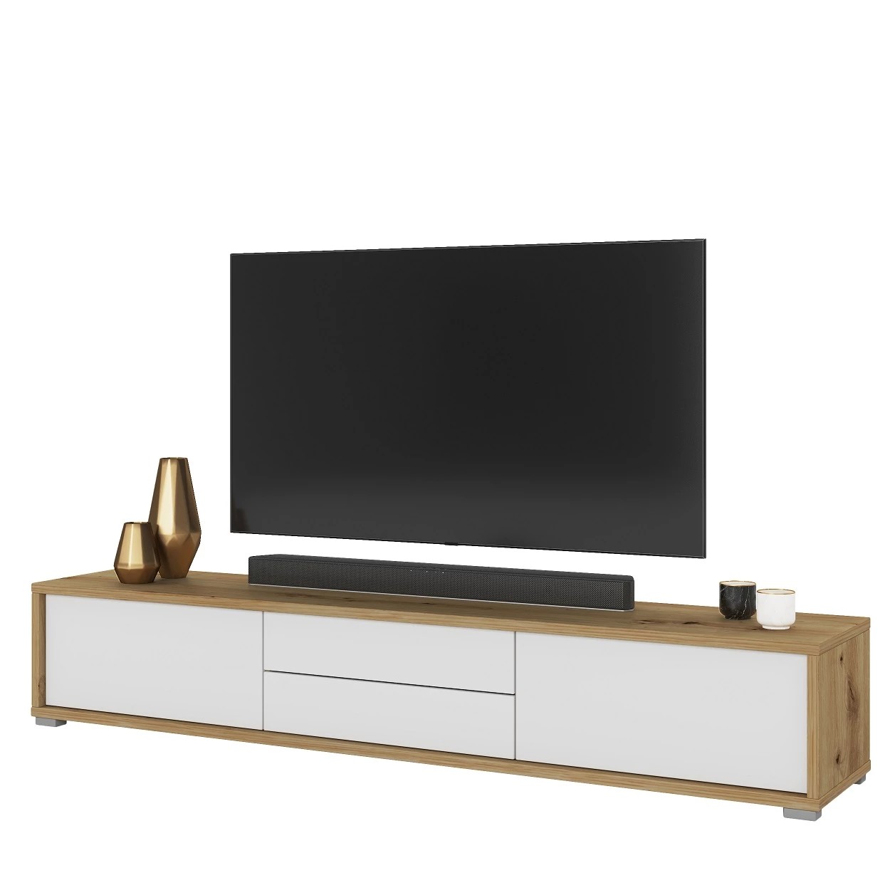 Helvetia FRIDA TV stolík 39, dub Artisan / biela
