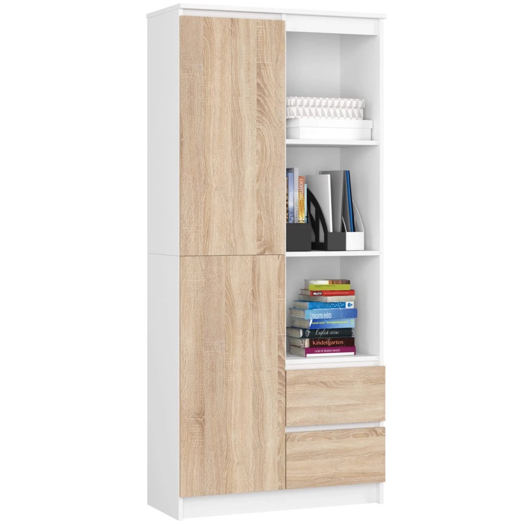 Akord Skriňa Rexa 80 cm biela/sonoma
