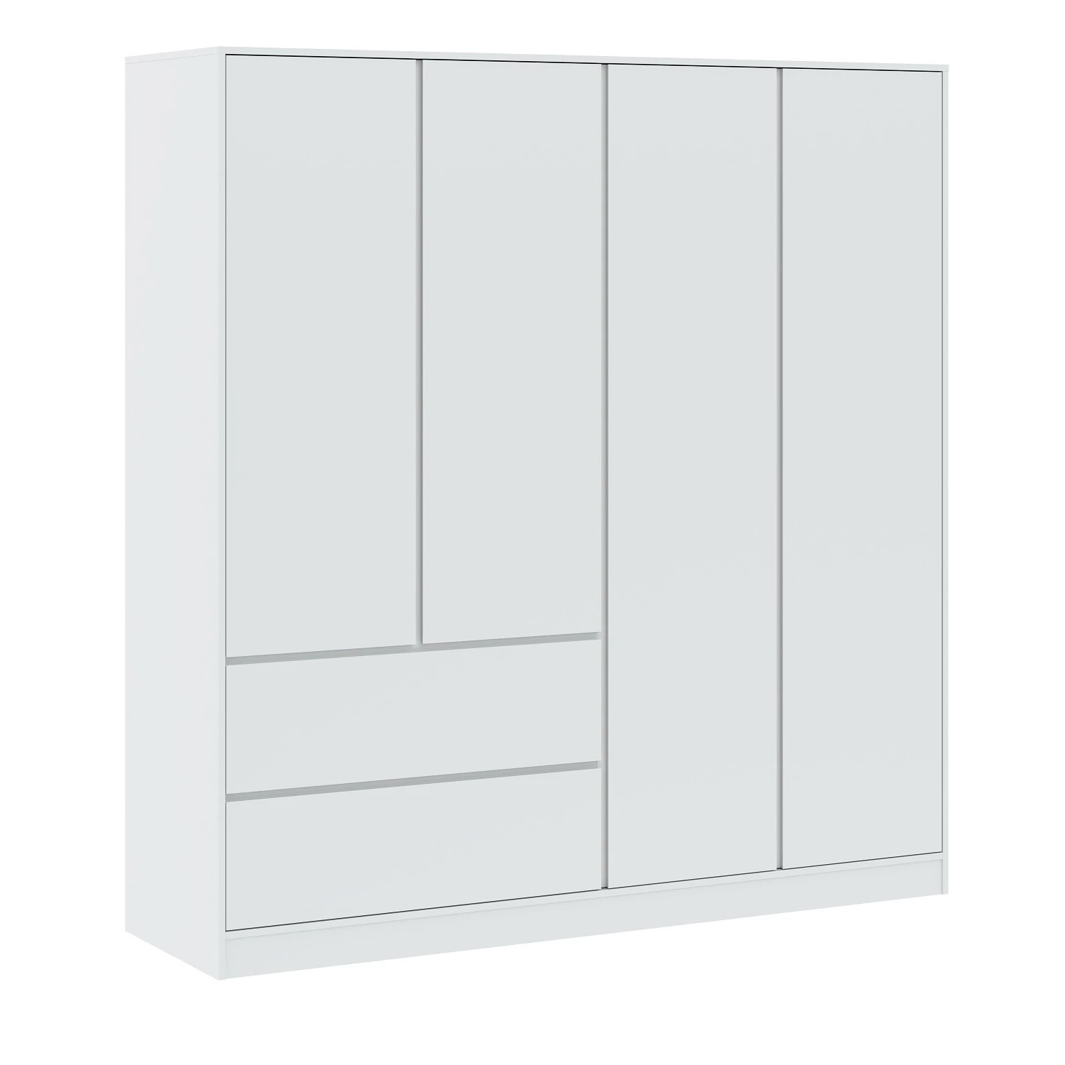 Casarredo BASIT šatníková skriňa 4D2S, biela