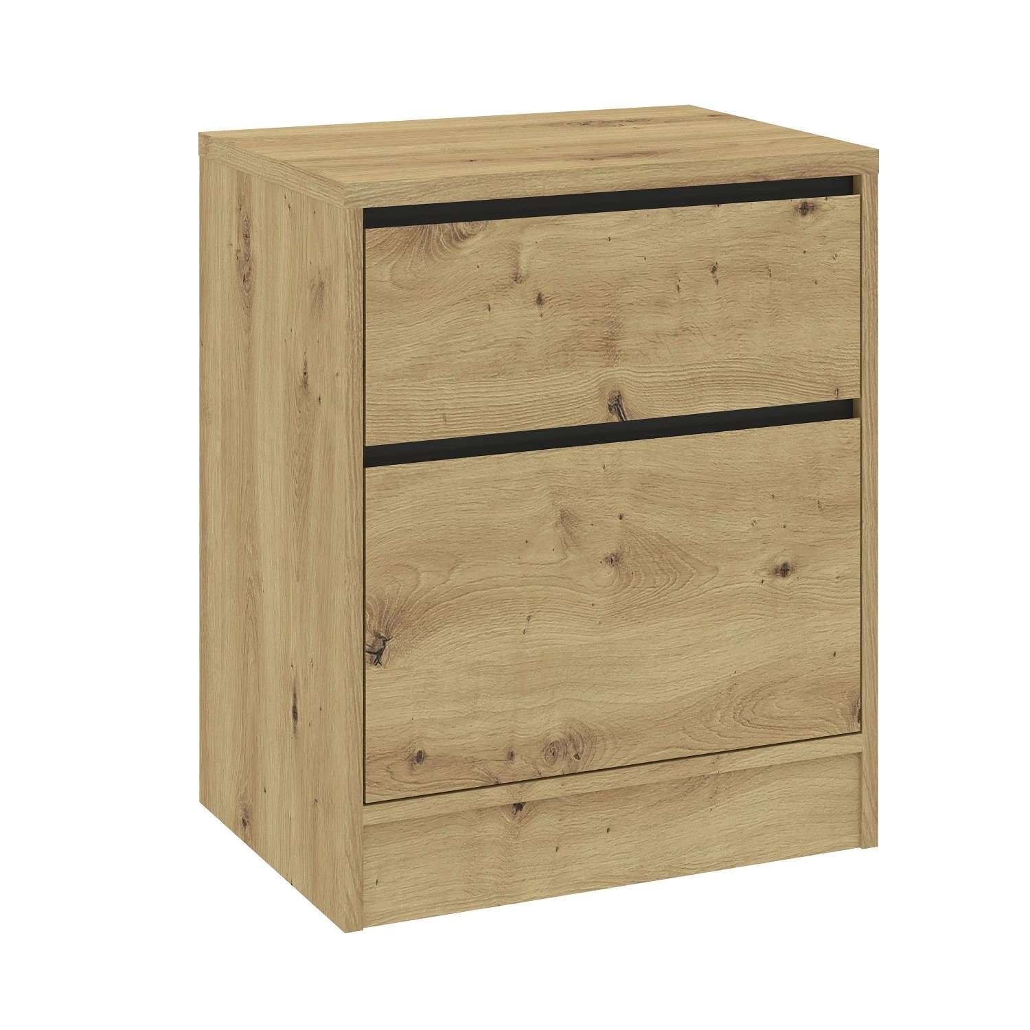 Casarredo BASIT nočný stolík 2S, dub Artisan / antracit