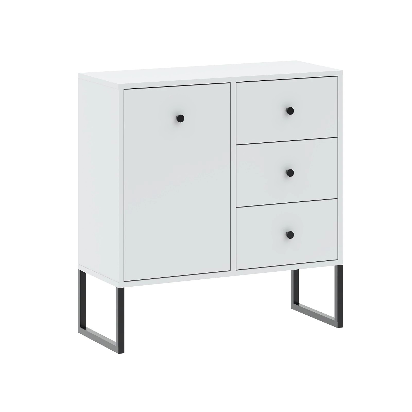 Casarredo LINEA moderná komoda 1D3S, biela