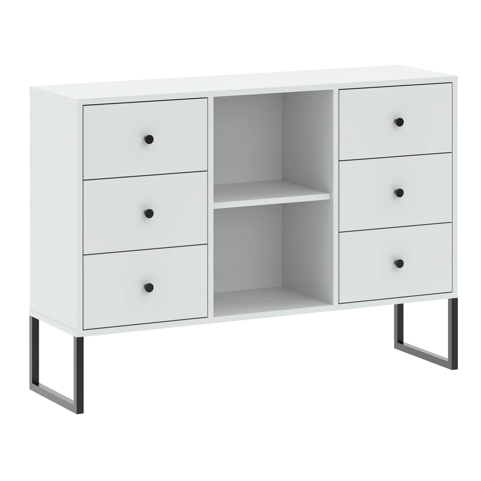 Casarredo LINEA moderná komoda 6SP, biela