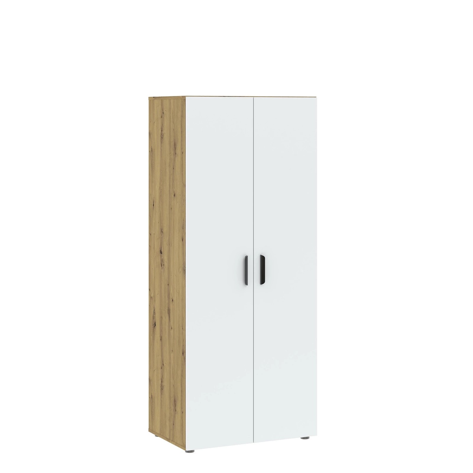 Casarredo BASIC šatníková skriňa 2D, biela / dub Artisan
