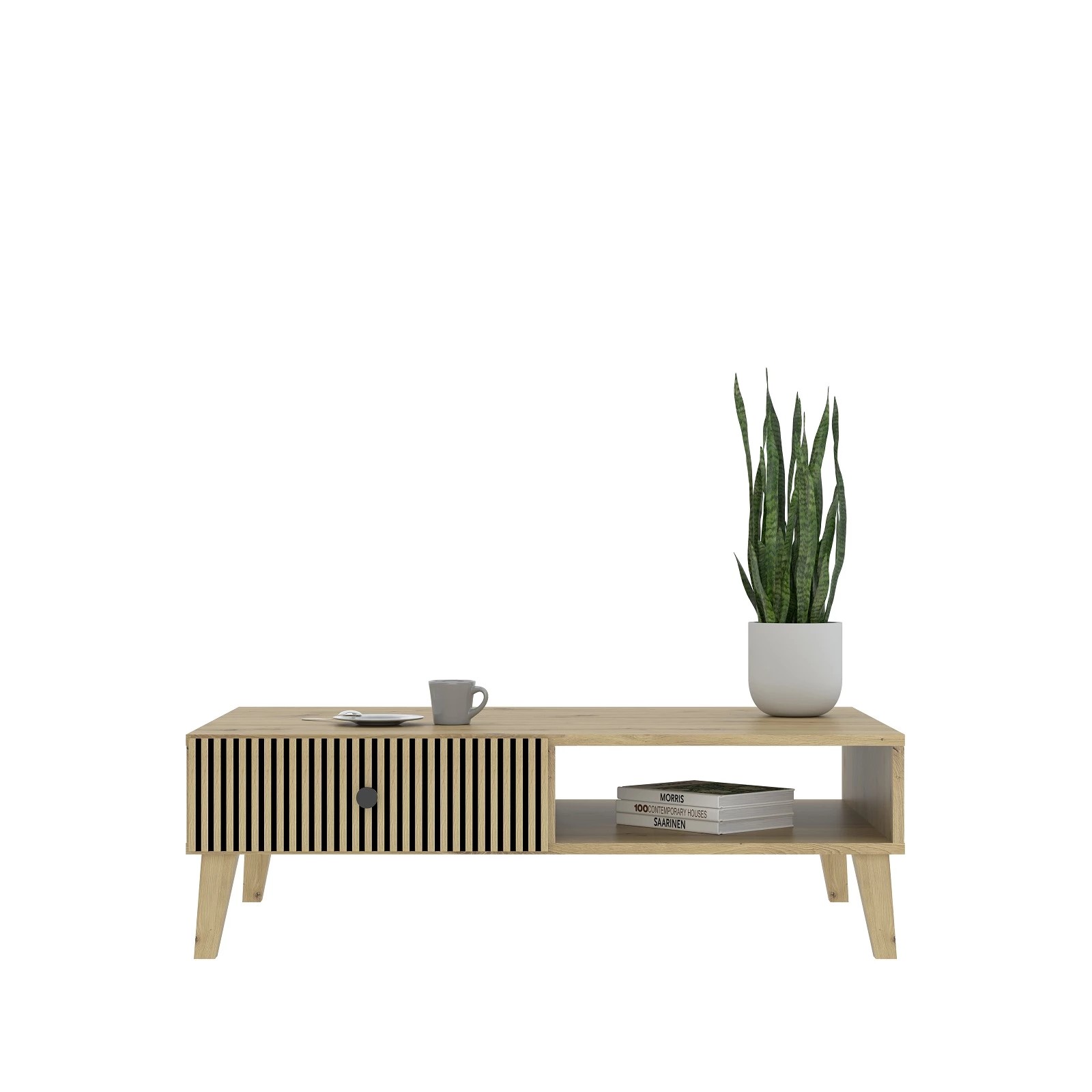 Casarredo BERLIN konferenčný stolík 2S, dub Artisan / čierna