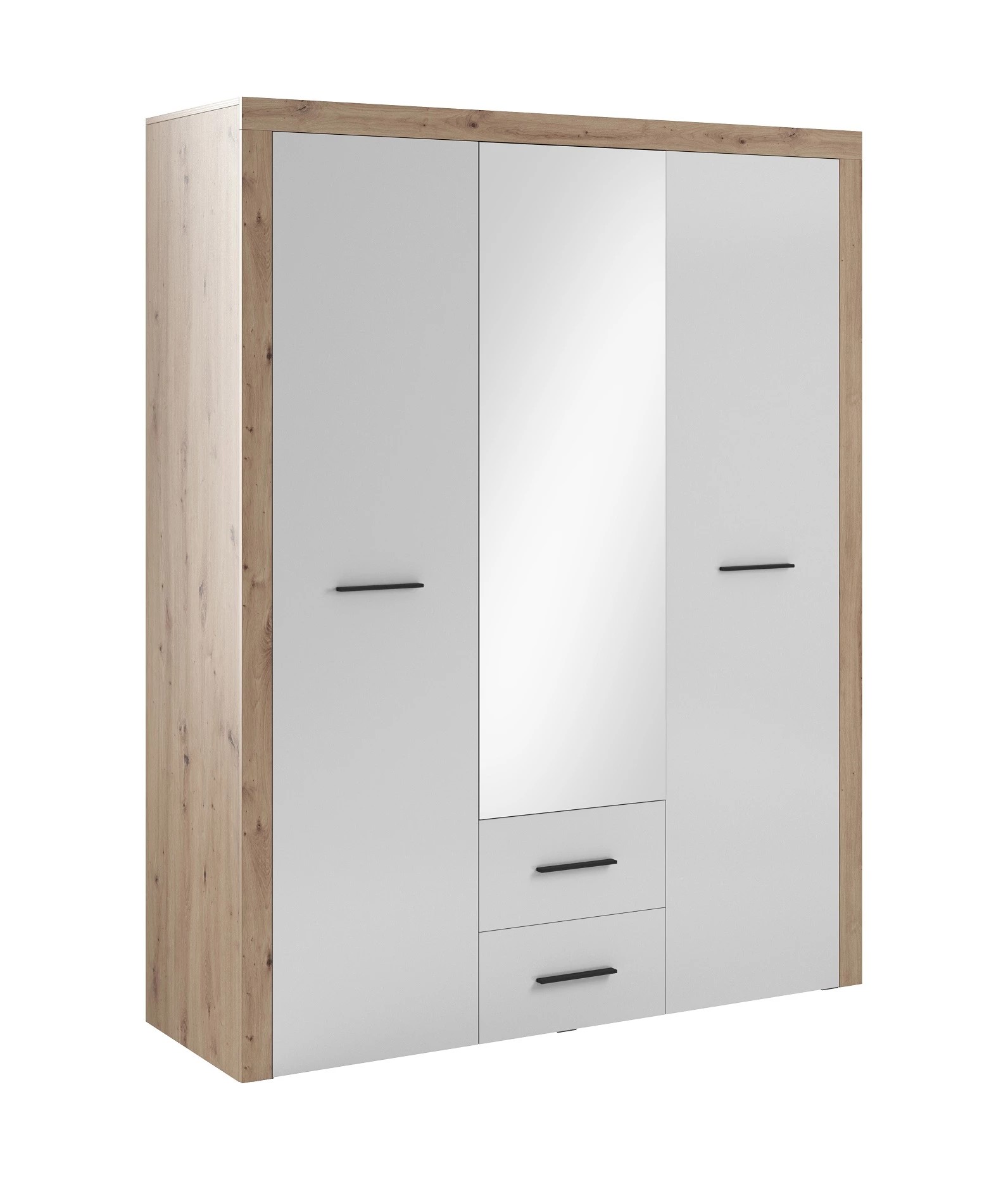Casarredo GAMA šatníková skrina 3D2S, dub Artisan / biely lesk