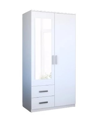 Casarredo TAMINA šatníková skriňa 2D2S, biela