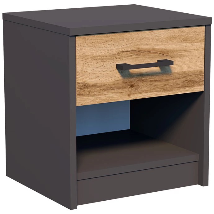 Casarredo Nočný stolík SN01 grafit / dub Wotan