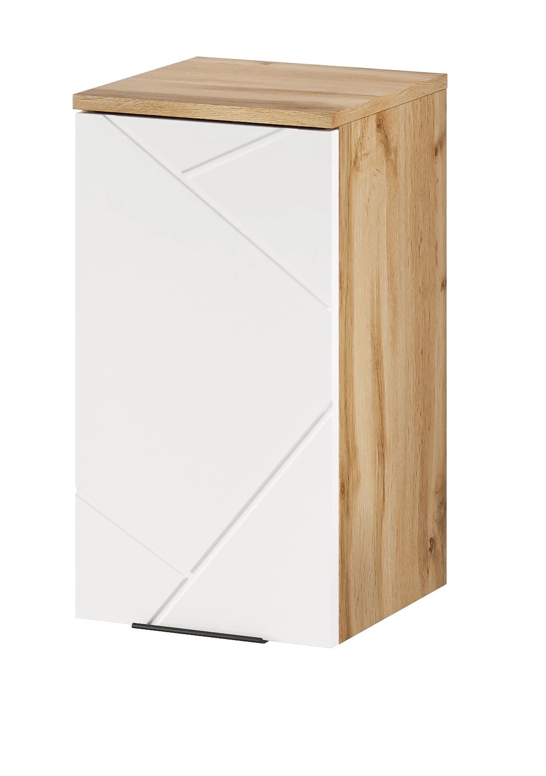 Szynaka MAZI 71 závesná skrinka do kúpeľne, dub Wotan / biela