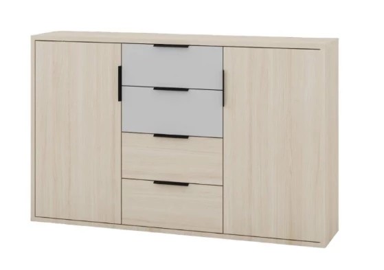 Szynaka RYGA 05 kombinovaná komoda, riva / šedá