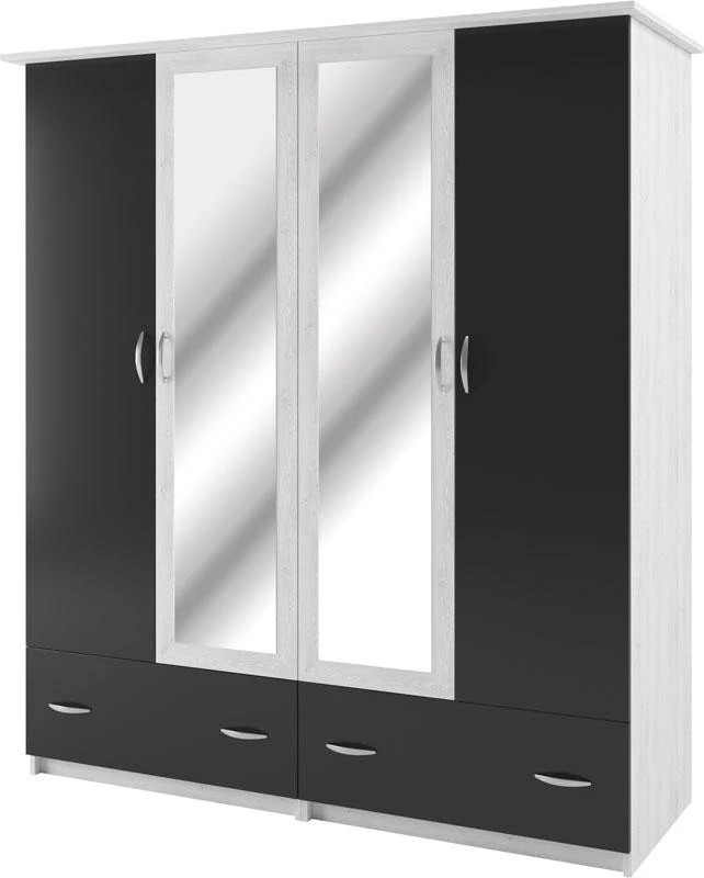 SVIT MEBLIV SONYA satníková skrina 4D, antracit/light artwood