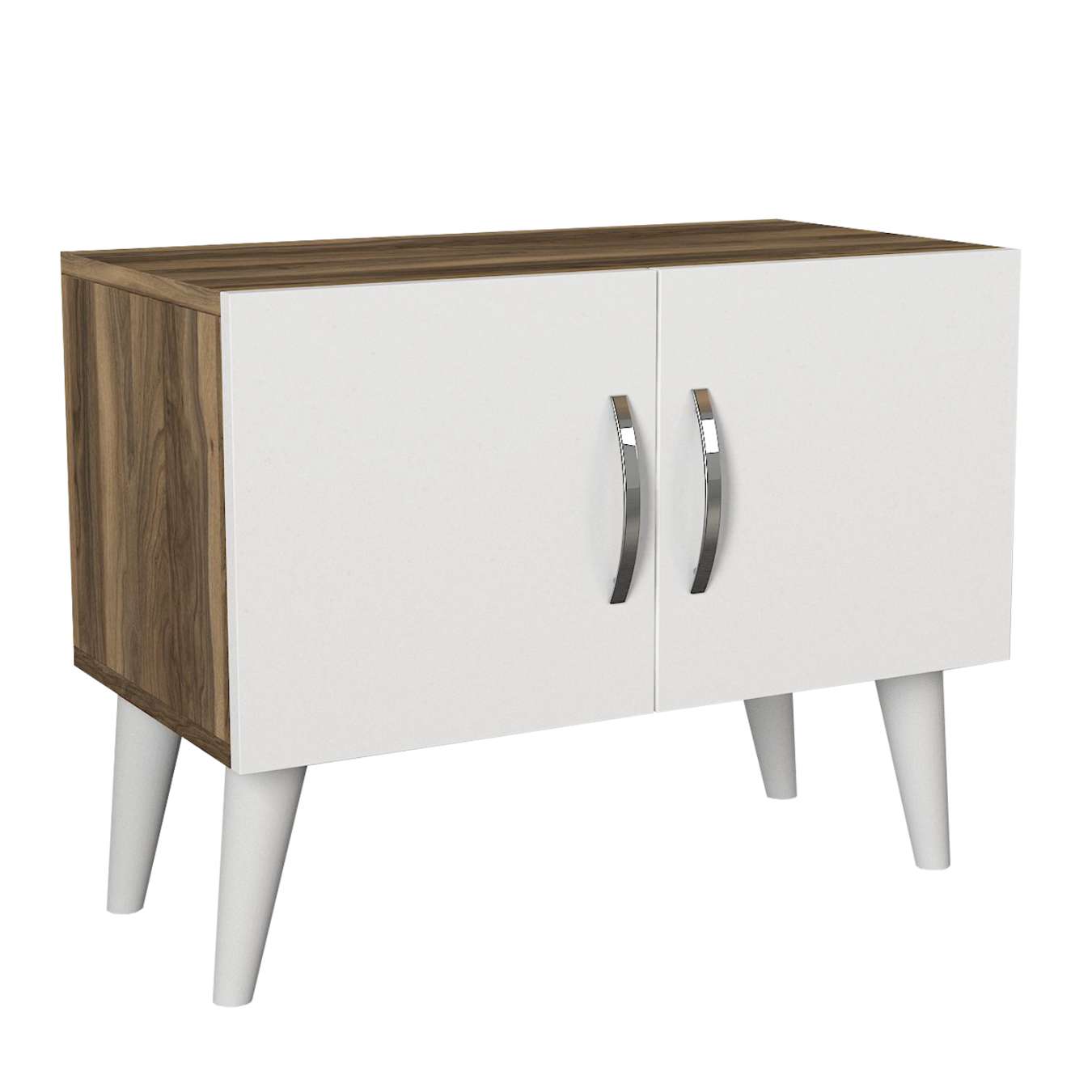 Casarredo BELLINI 2D nočný stolík, biela/orech