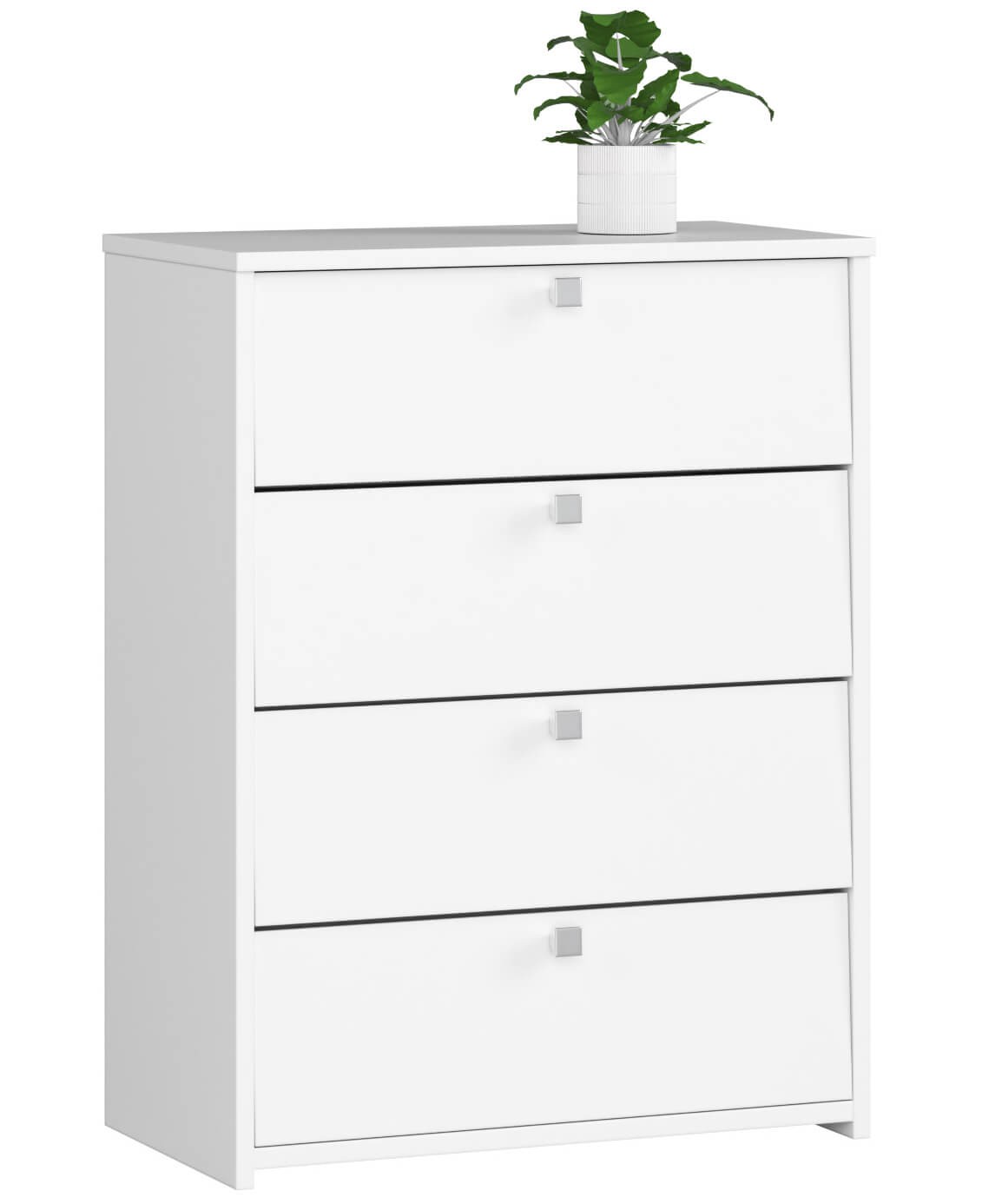 Akord Botník 4 krídlové dvierka 60 cm - biela