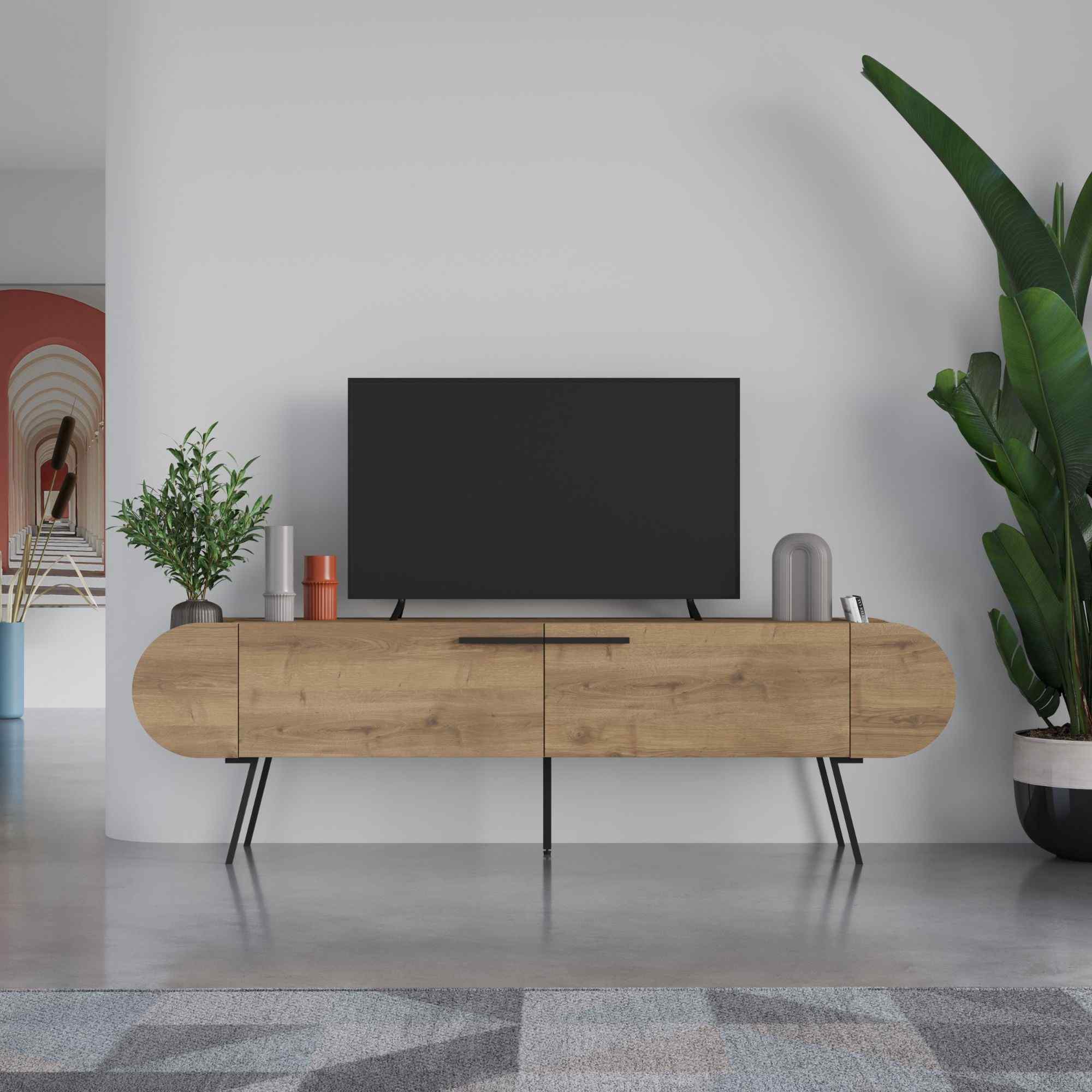 DECORTIE CAPSULE, TV stolík, orech Hit
