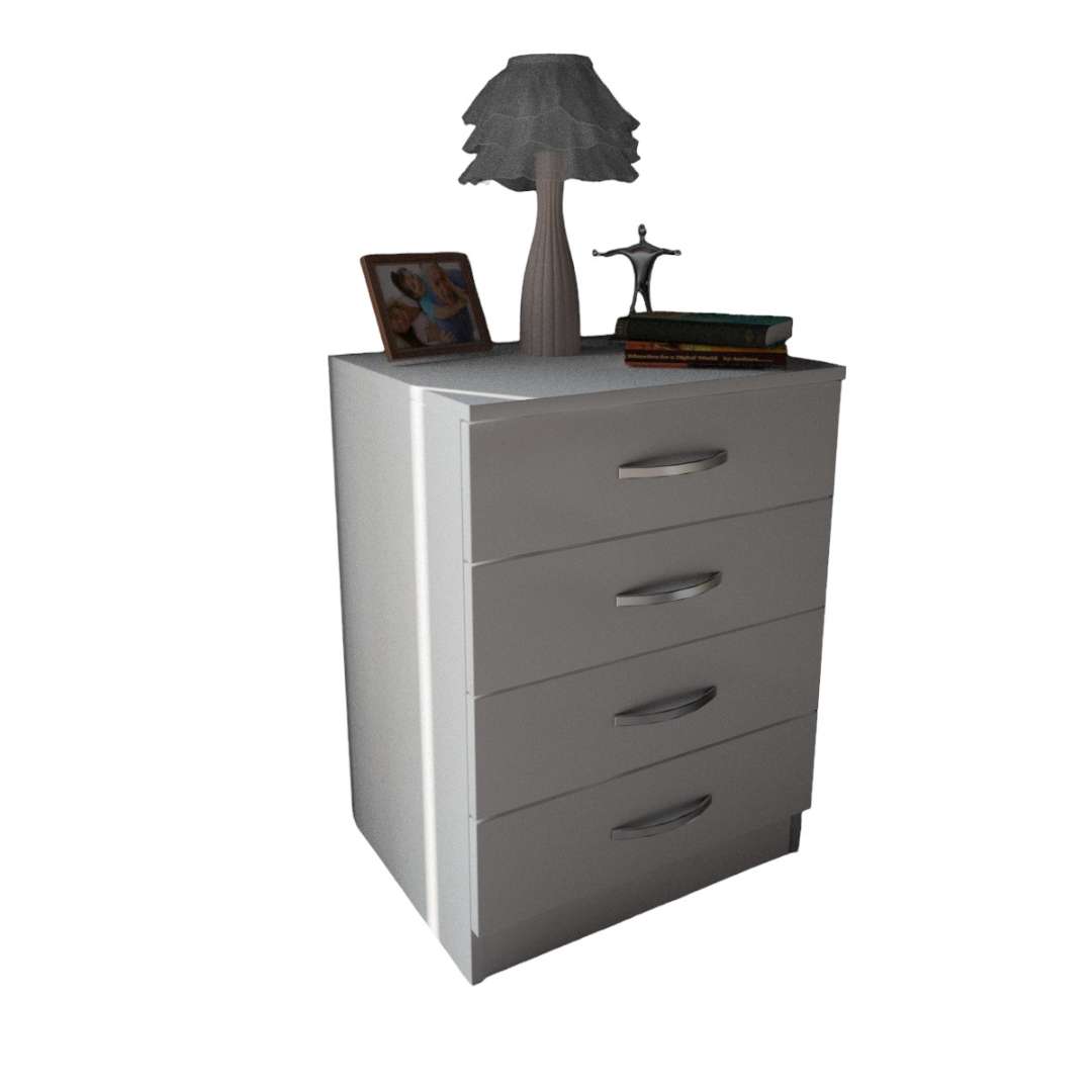 Casarredo DIVA K4D šuplíková komoda, biela