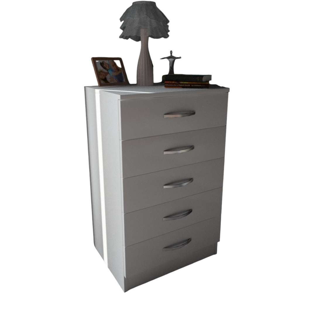 Casarredo DIVA K5D šuplíková komoda, biela
