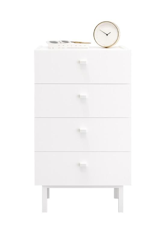 YURUPA Home úzka šuplíková komoda 4S, biela