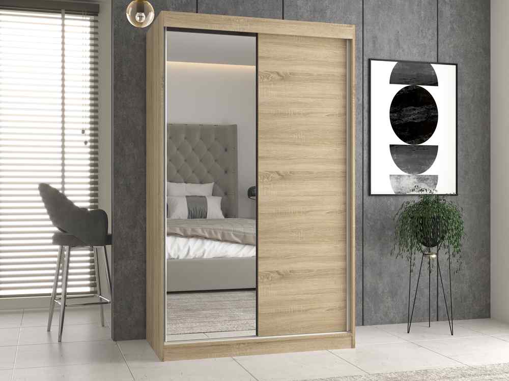 TOPESHOP IGA 120 A/B, šatníková skriňa, dub Sonoma