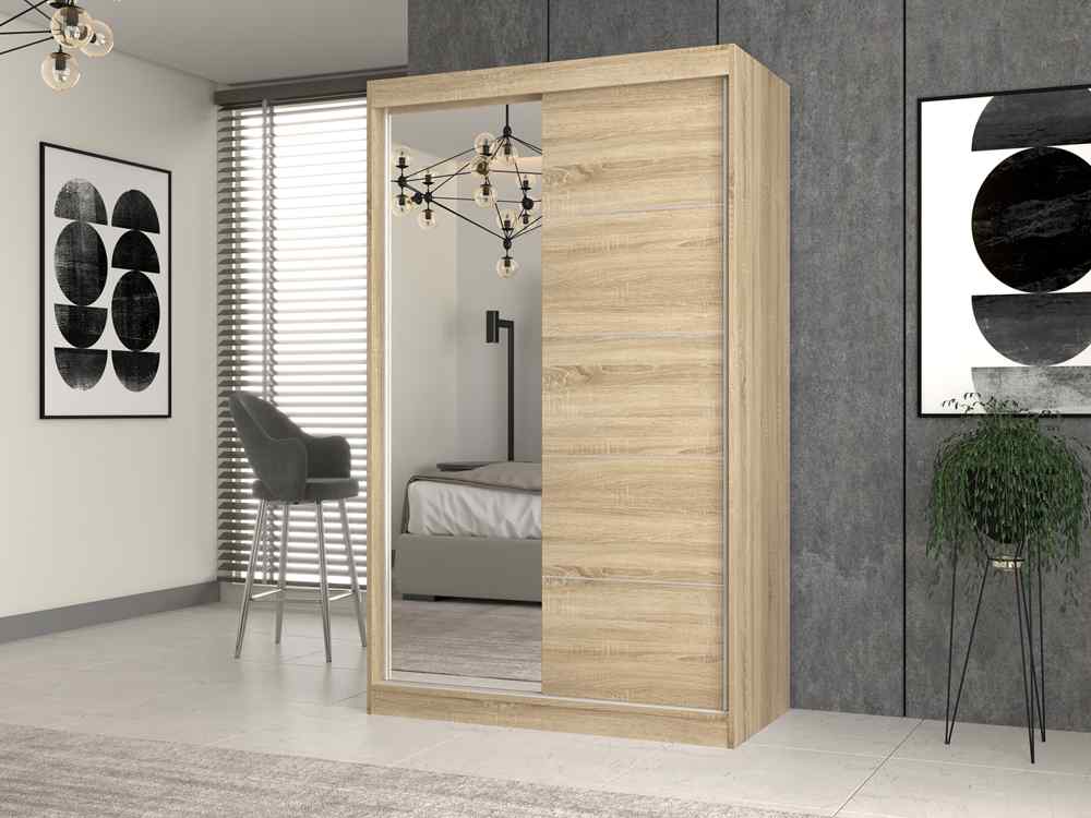 TOPESHOP IGA 120 A/C, šatníková skriňa, dub Sonoma