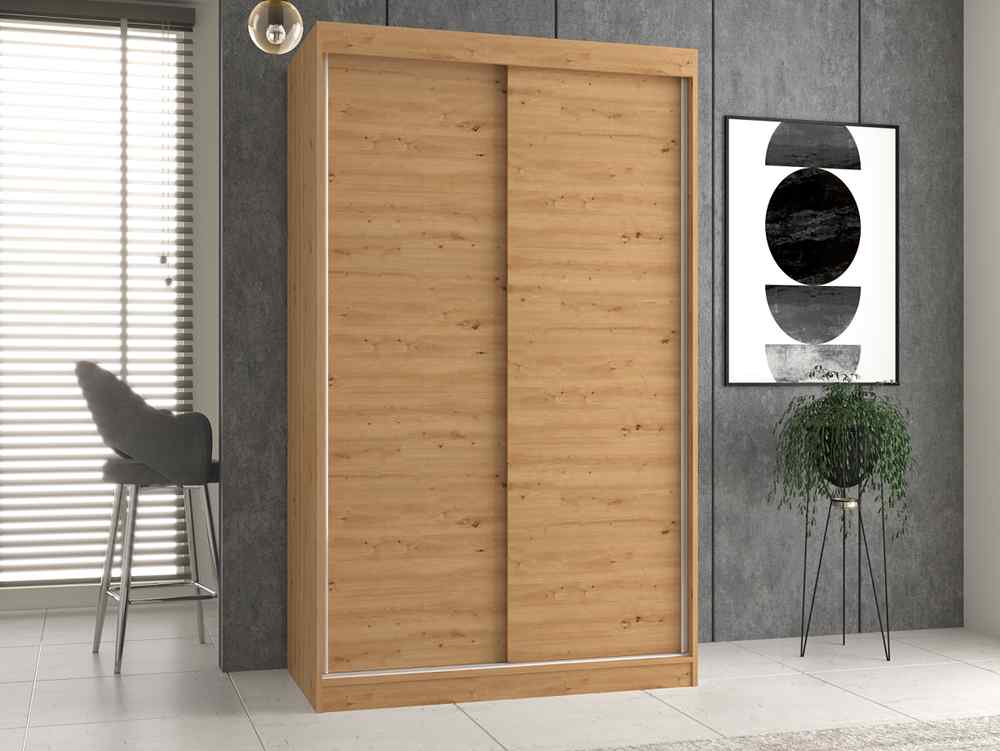 TOPESHOP IGA 120 B, šatníková skriňa, dub Artisan
