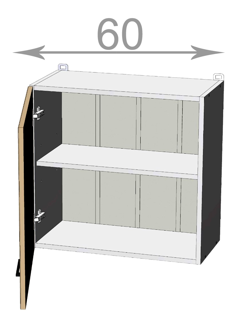 Casarredo Kuchynská vysoká skrinka nad digestor 60, Craft W6057, korpus gr