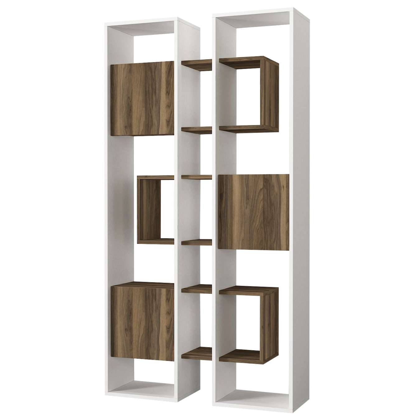 Casarredo LEONDA policový regál, biela/orech
