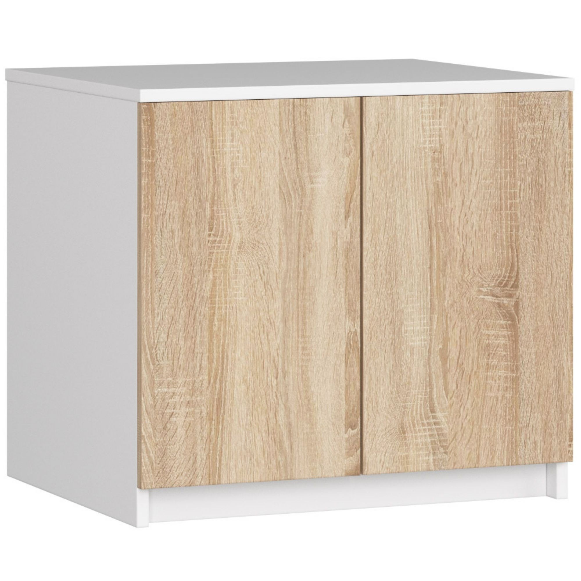 Akord Nadstavec na skriňu 60 cm - biela-dub sonoma - 2 dvierka