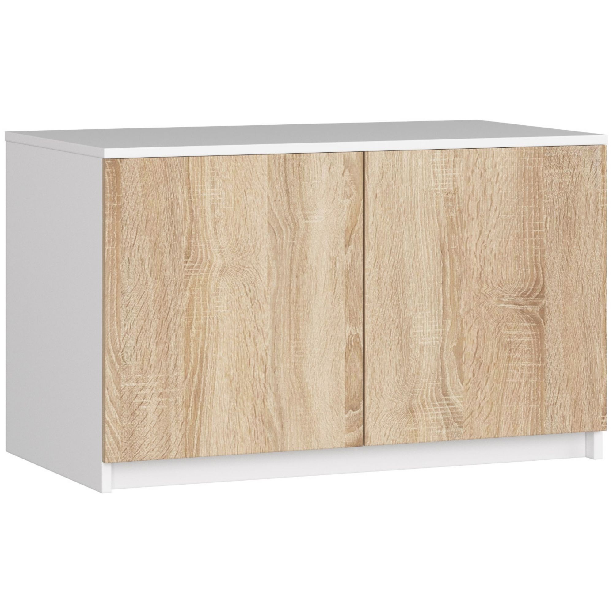 Akord Nadstavec na skriňu S 90 cm - biela-dub sonoma - 2 dvierka