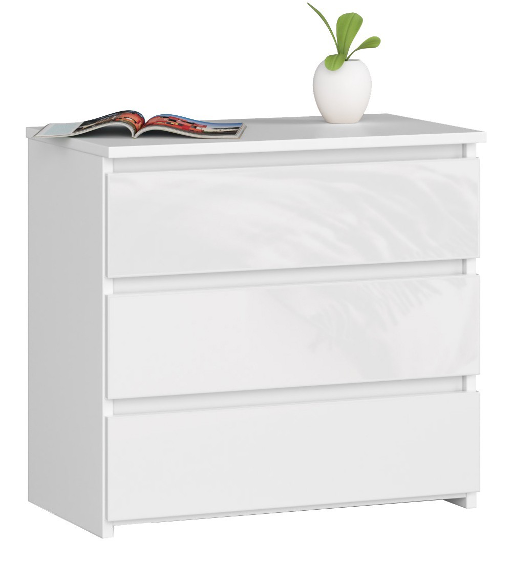 Akord Nočný stolík CL3 60 cm BIELA / BIELY LESK