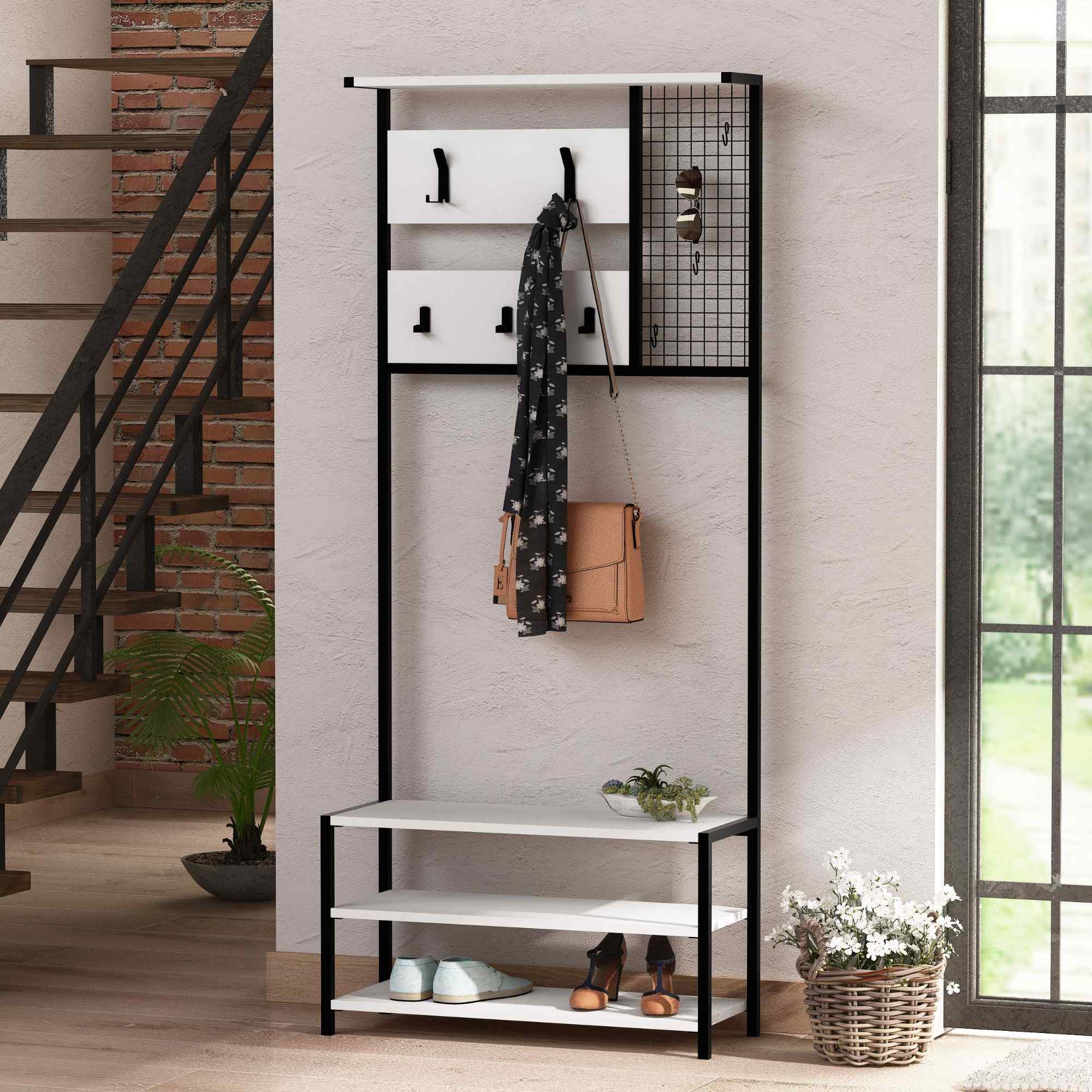 DECORTIE NOMAD, predsieňová zostava, biela