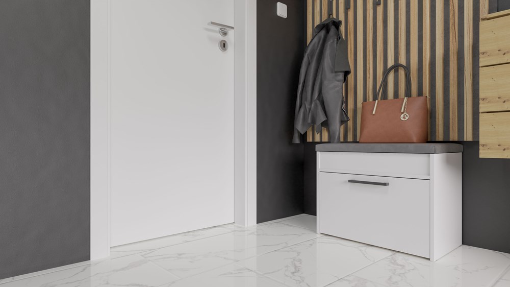 TOPESHOP PARMA MINI, botník, biela