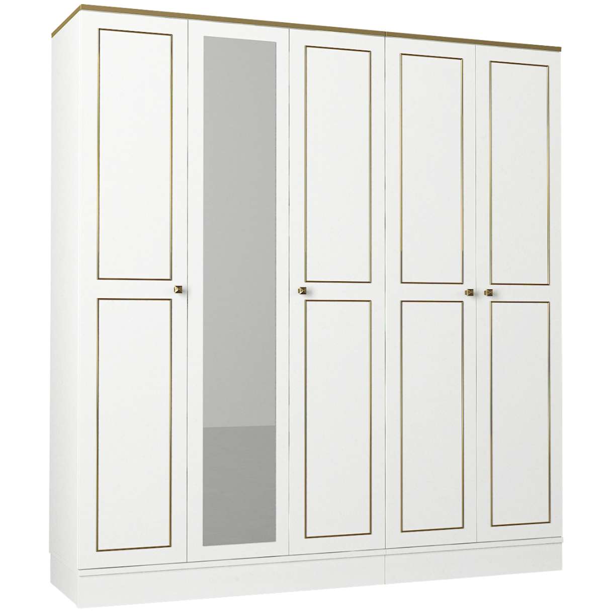 Casarredo RAVENNA 5D šatníková skriňa, biela