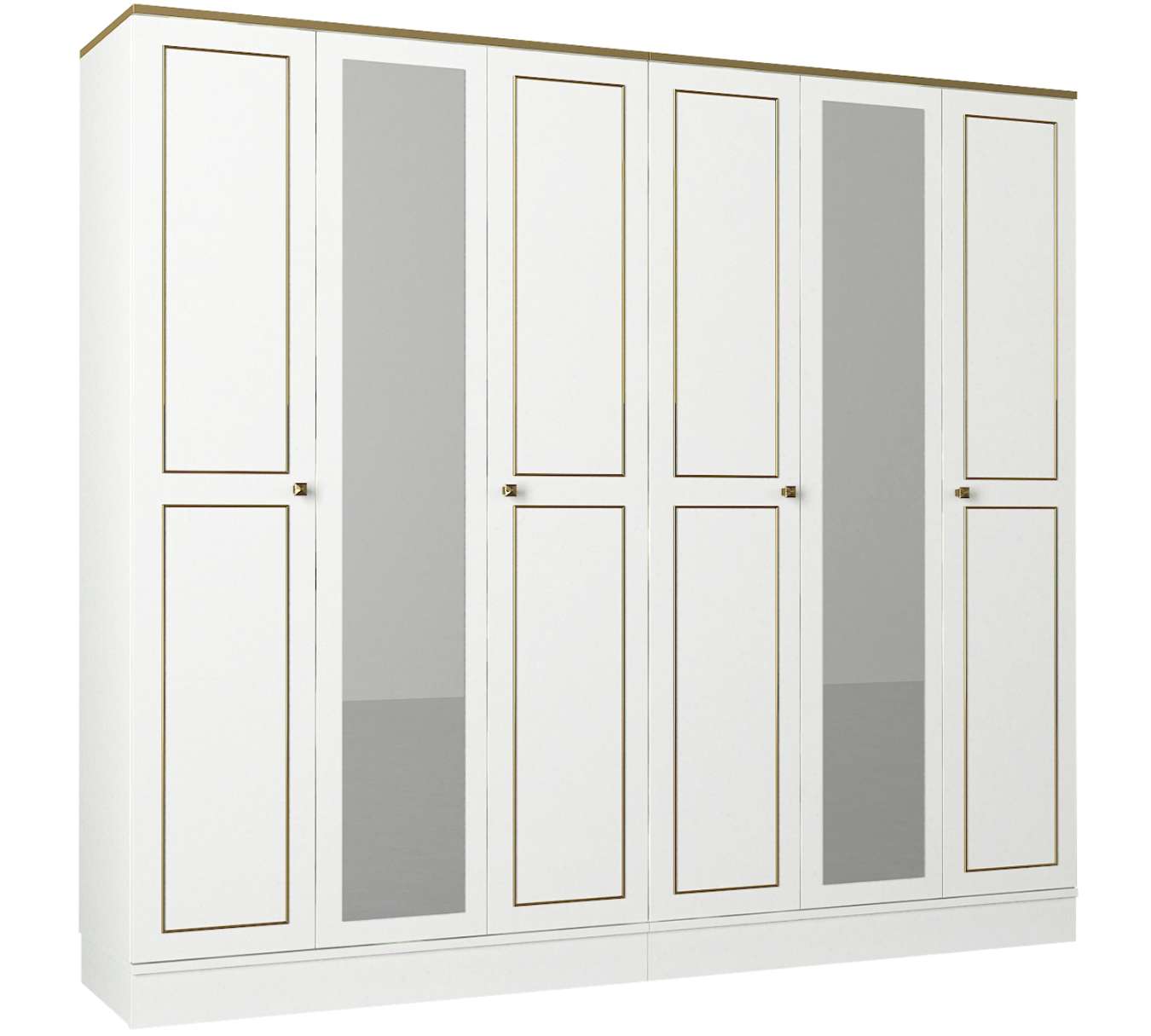 Casarredo RAVENNA 6D šatníková skriňa, biela