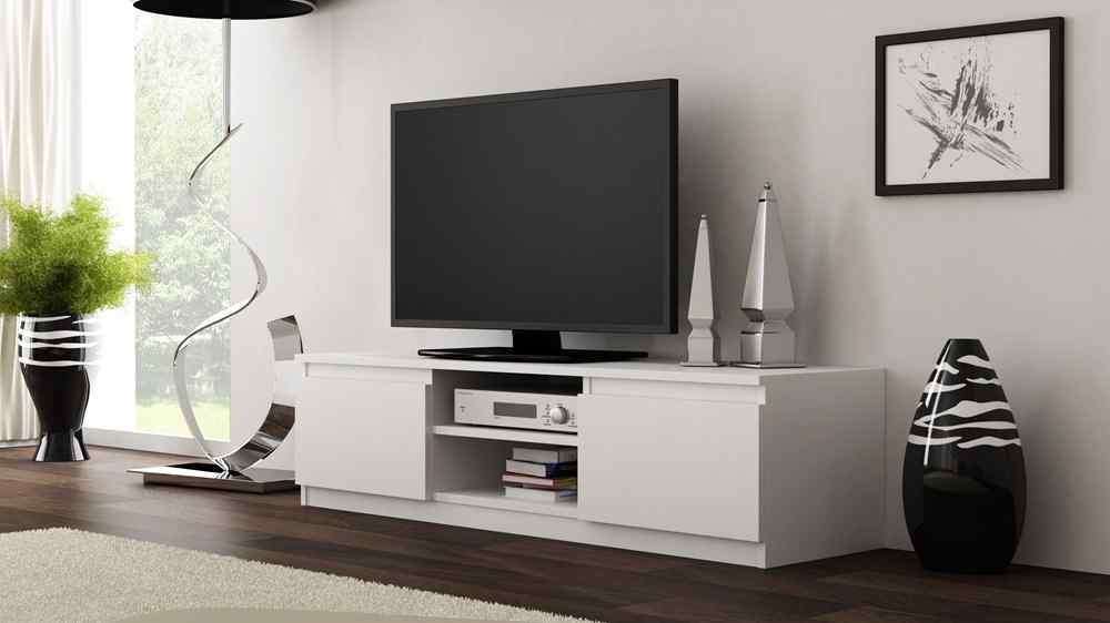 TOPESHOP RTV 140, TV stolík, biela