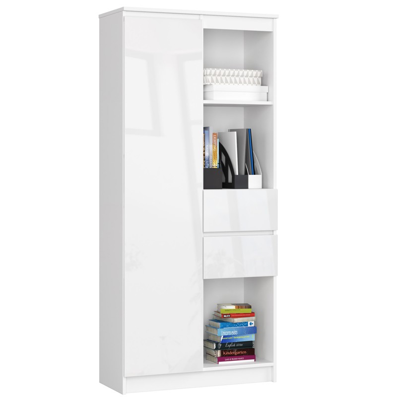 Akord Skriňa Rexa II 80 cm biela lesk