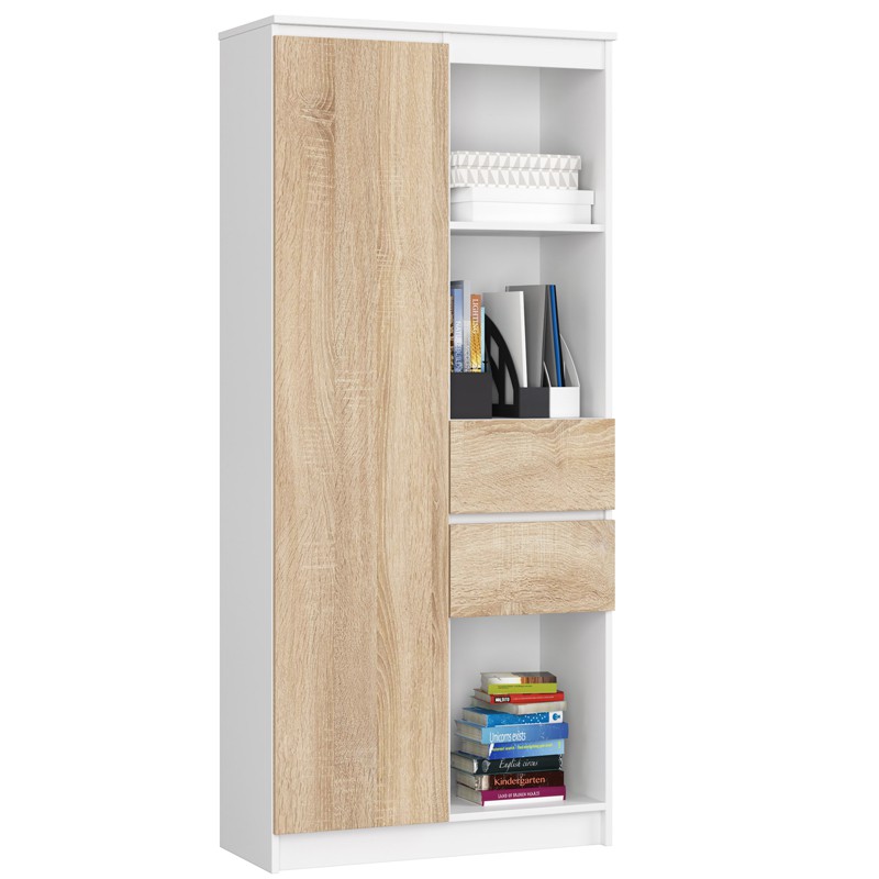 Akord Skriňa Rexa II 80 cm biela/sonoma