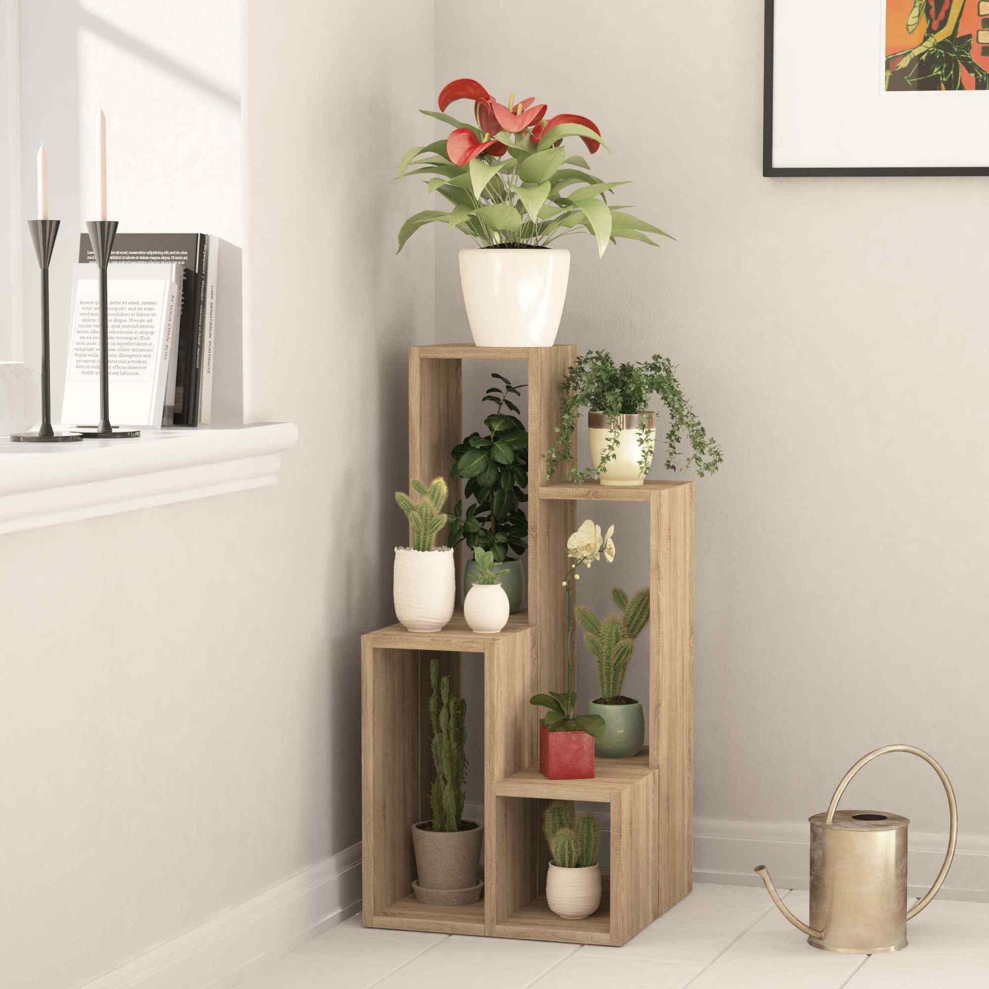 DECORTIE SULE, stojan na kvety, dub