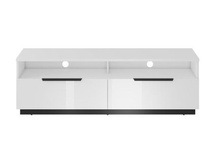 TULUZA 41, TV stolik 2S , biely cierny Onyx biela leskla 1