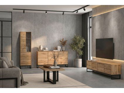 LOFT obyvacia zostava, dub Wotan 1