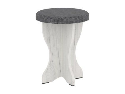 STOOL 2, taburet, sedak – latka tmavosiva, dub Kraft 1