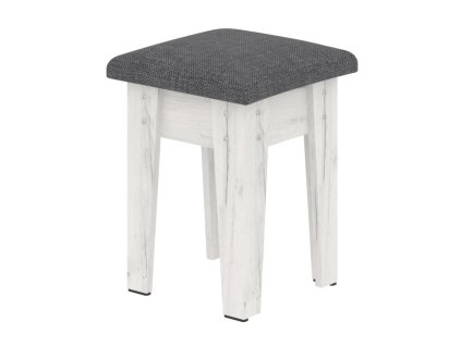 STOOL 4, taburet, sedak – latka tmavosiva, dub Kraft 1